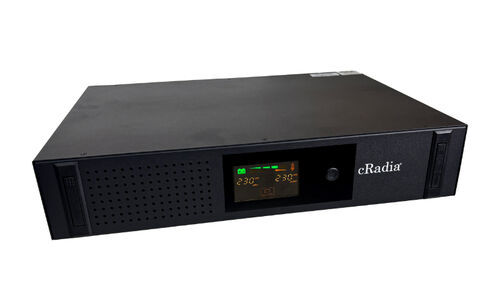 SAI/UPS Interactivo Rack 19" cRadia 2000VA/1200W, Pantalla LED color, Alarma, 2x Schuko 3x IEC - LUANDA CRA 4020