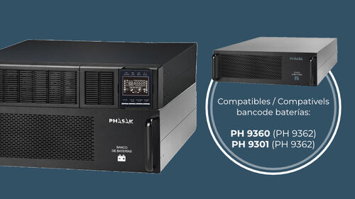 SAI PHASAK PH 9360 Serie Online Pro Rack  (6000VA/6000W ) doble conversión (1.0 FP)