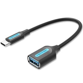 CABLE ADAPTADOR USB TIPO-C MACHO A USB A HEMBRA - CCVBB 15CM - NEGRO 3.1