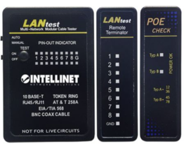 Tester Profesional de Cables RJ45/11/BNC + Comprobación de POE