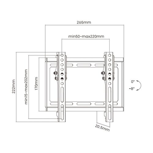 Soporte de Pared Inclinable Aisens WT42T-159 para TV de 23-42"/ hasta 35kg