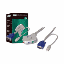 Conmutador KVM C/Cables 2PC's PS2