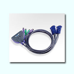 KVM  2PC PS2 Compacto. c/Cable