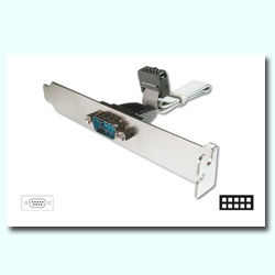 Brackets 1xDB9 macho Conexion Placa Base 10 pines  BR-0001-S