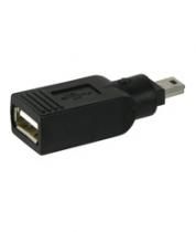 Adaptador USB tipo A Hembra a Mini USB tipo B Macho.