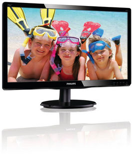 MONITOR TFT 18.5" LED PHILIPS MULTIMEDIA VGA-DVI 196V4LAB2 