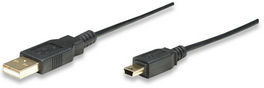 Cable USB A macho / Mini de 5 pines macho 1.80mts 