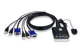 KVM  2PC USB COMPACTO (Sin Audio) CON SELECTOR MANUAL (CS22U)