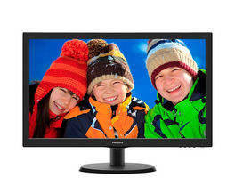 MONITOR LED TFT 21.5" PHILIPS 223V5LSB2 / 54.6CM 16:9 FULLHD , VGA, 5MS 200CD/M2 10M:1 NEGRO