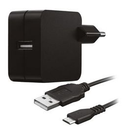 CARGADOR AC + CABLE MICRO USB TRUST PARA TABLET / SMARTPHONE SAMSUNG GALAXY NEGRO 19421