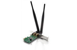 ADAPTADOR WIRELESS PCI express 32 BITS 802.11 n/g/b 2T2R 300 MBPS. CON 2 ANTENAS removibles 5dBi Incluye chapa de perfil bajo