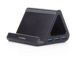 BASE HUB USB 3.0 COOLBOX DHU430, SOPORTE TABLET Y SMARTPHONES