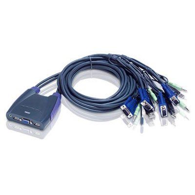 KVM  4PC USB c/Cable+ Audio CS64US