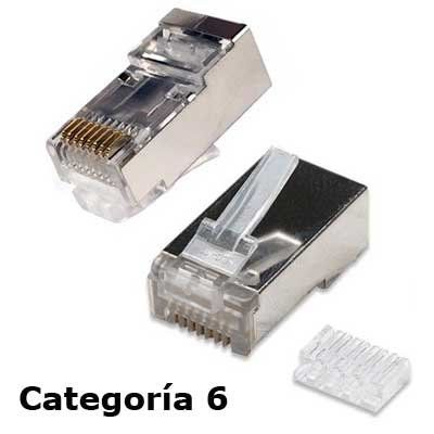 Conector RJ45 C6 x100 CON GUIAS APANTALLADO