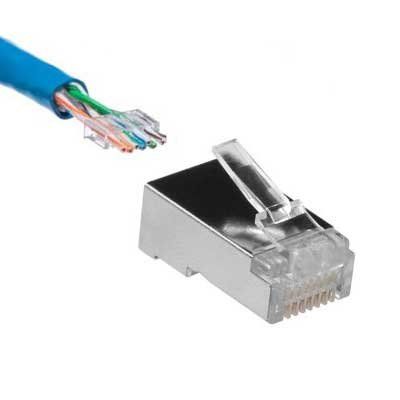 Conector RJ45 C6 x100 CON GUIAS APANTALLADO