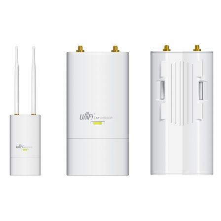 PUNTO DE ACCESO UBIQUITI UAP-OUTDOOR+ - PARA EXTERIOR - 2.4GHZ - 2 ANTENAS 5DBI - 802.11 B/G/N - 2XRJ45 - POE - VLAN 802.1Q - MONTAJE PARED / TECHO