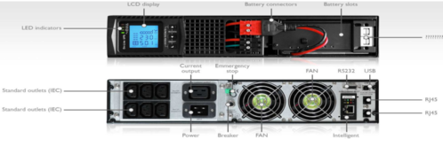 SAI ON-LINE 1000VA/900W SPIRIT XL 1kVA Convertible RACK/TORRE (Doble Conversin)