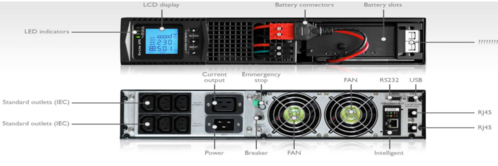 SAI ON-LINE 1500VA/1350W SPIRIT XL 1.5kVA Convertible RACK/TORRE (Doble Conversión)