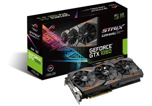 TARJETA GRFICA ASUS ROG GEFORCE STRIX-GTX1060-6G-GAMING - GPU OC 1746/1531MHZ - 6GB GDDR5 - PCI EXPRESS 3.0 - DVI-D /HDMIX2/DISPLAYPORTX2