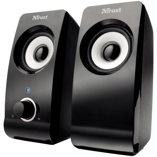 ALTAVOCES 2.0 TRUST REMO 8W RMS ALIMENTADOS POR USB  NEGRO 17595