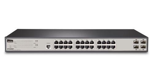 SWITCH 24 PUERTOS 10/100/1000 MBPS+ 4 SLOT SFP GIGABIT. Auto MDI/MDI-X.Formato Rack 19. Gesti?SNMP V1, 2, 3