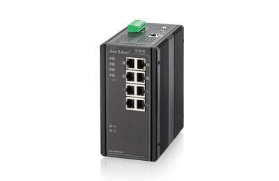 SWITCH 8 PUERTOS 10/100/1000 MBPS. formato carril DIN, IP31, 8 puertos POE 802.3 af/at hasta 120 W. GestiSNMP v1, v2c