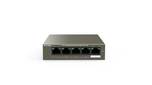 SWITCH 5 PUERTOS 10/100/1000 MBPS 8 POE Auto MDI/MDI-X+ 1 RJ45 UPLINK. Hasta 30 W/puerto y 58 W totales