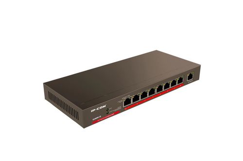 SWITCH 8 PUERTOS 10/100/1000 MBPS 8 POE Auto MDI/MDI-X+ 1 RJ45 UPLINK. Hasta 30 W/puerto y 120 W totales