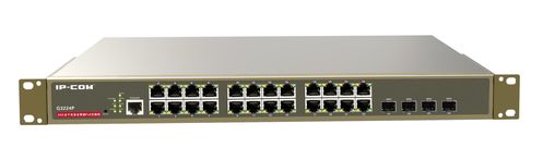 SWITCH 24 PUERTOS 10/100/1000 MBPS+4 SFP.24 Puertos POE (370 W).Auto MDI/MDI-X. Gesti?SNMP