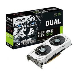 TARJETA GRÁFICA ASUS GEFORCE DUAL-GTX1060-6G - GPU OC 1708MHZ - 6GB GDDR5 - PCI EXPRESS 3.0 - DVI-D /HDMIX2/DISPLAYPORTX2