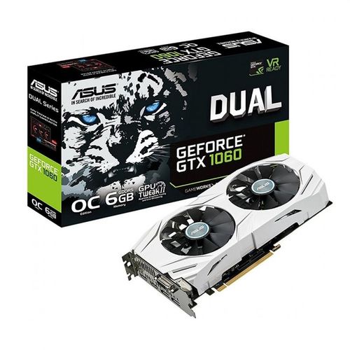 TARJETA GRFICA ASUS GEFORCE DUAL-GTX1060-6G - GPU OC 1708MHZ - 6GB GDDR5 - PCI EXPRESS 3.0 - DVI-D /HDMIX2/DISPLAYPORTX2