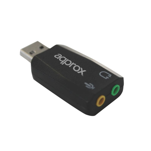 TARJETA DE SONIDO EXTERNA APPROX APPUSB51 - USB - PLUG AND PLAY - 5.1 - SONIDO 3D - ENTRADAS DE MICRFONO Y ALTAVOCES