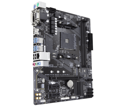 PLACA BASE GIGABYTE A320M-S2H - SOCKET AM4  - CHIPSET A320 - 2*DDR4 - 4*USB 3.0 - HDMI - DVI-D - VGA - MI