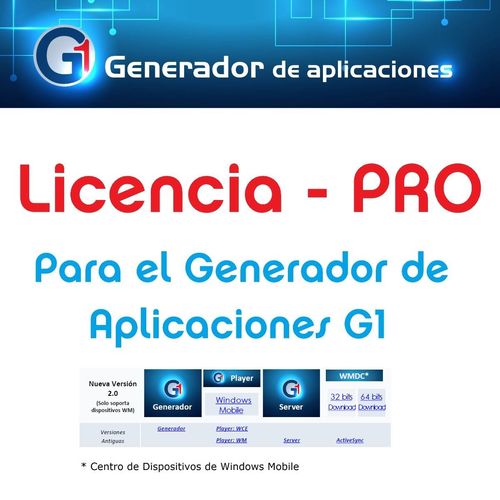 G1 Pro - Licencia (Gen.Aplic.) ParaTerm. WM Dolphin 60s, 6110, CK3.