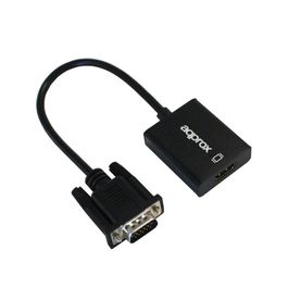 ADAPTADOR VGA A HDMI CON ENTRADA DE AUDIO - CONEXIONES VGA (Entrada) -  HDMI (Salida) - INCLUYE CABLES AUDIO Y USB / A115-0873
