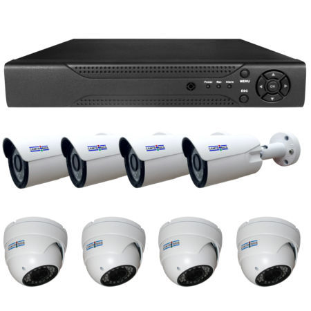 KIT NVR IP4POE + HDD 1 TB + 4 IRCAM H49