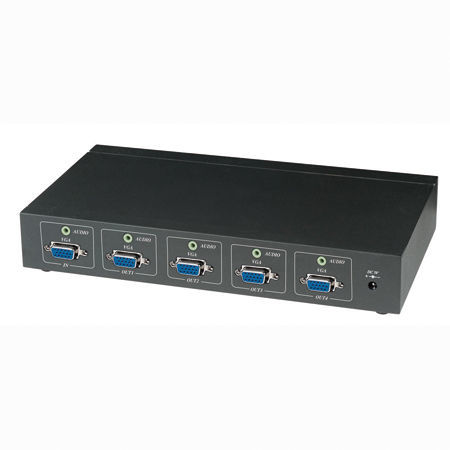 Distribuidor de 1 a 4 monitores VGA con audio