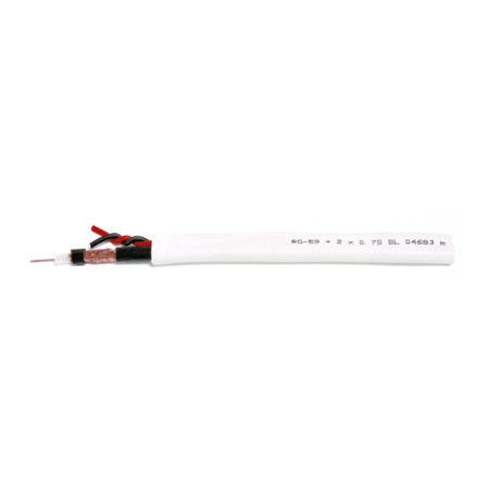 CABLE RG 59 2X0.70 COLOR BLANCO