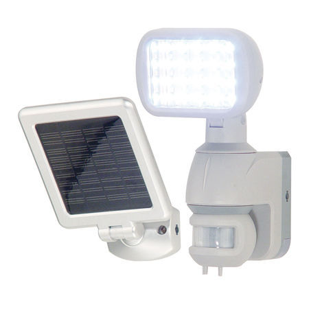 Iluminador 24 LEDs blancos batera y panel solar